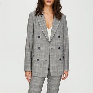 Aritzia Babaton Samuel Glencheck Plaid Blazer Jacket